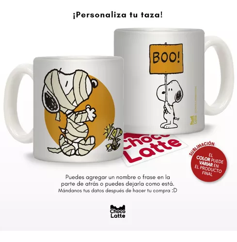 Taza Snoopy con chocolate - Camisetas personalizadas online