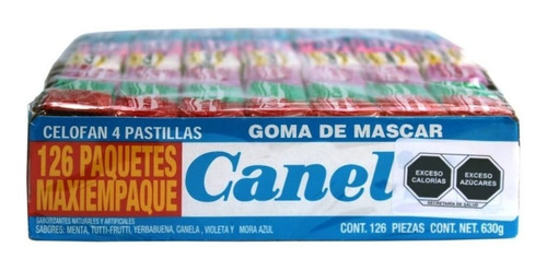 Goma De Mascar Chicles Canel's Con 126 Piezas Full