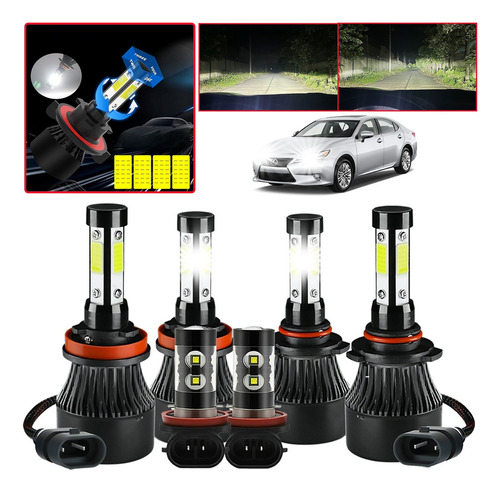 D-p Para Lexus Kit Focos Led De 4 Lados Luz Alta/baja/niebla