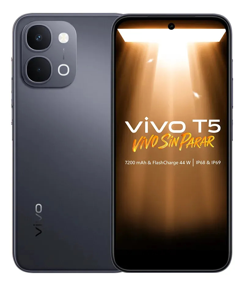 Vivo T5 Negro | 4g | 256gb 8gb Ram | Batería 7200mah | Pantalla 120hz | Cámara 50mp | Ip68/ip69