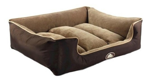 Cama Reversible Doble Color Perro Talla M Café Mascan