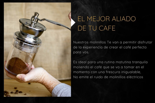 Imagen 10 de 10 de Molinillo Cafe Manual Con Muelas Granos Semillas Premium