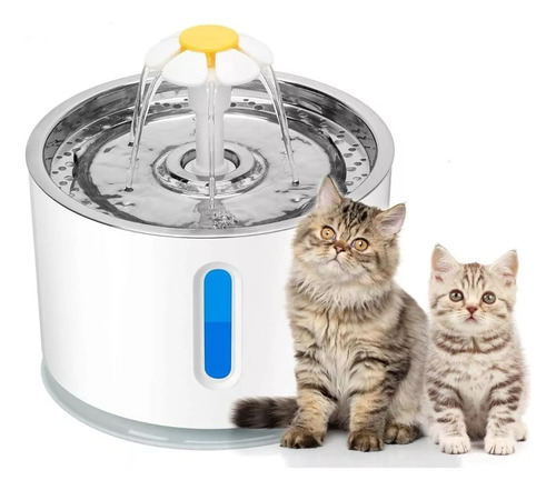 Fuente Dispensador Agua Eléctrico Bebedero Gatos Metálico