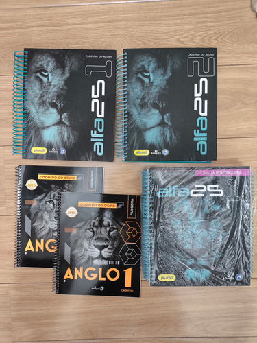 Apostilas Anglo Alfa 25 - Kit Completo 100% Sem Uso!