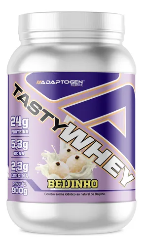 comprar Suplemento Tasty Whey 3w Gourmet Whey Protein Adaptogen Science Pote 900g Sabor Beijinho