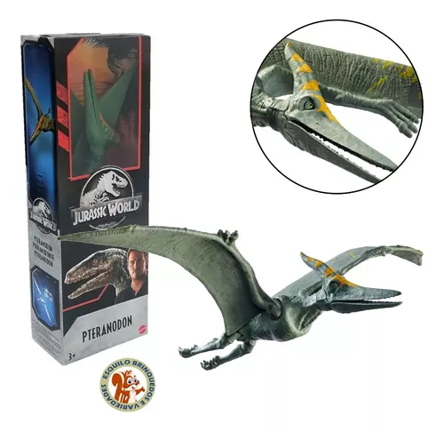 Figura de Ação - Jurassic World - Pteranodon - Cinza - 30 cm - Mattel