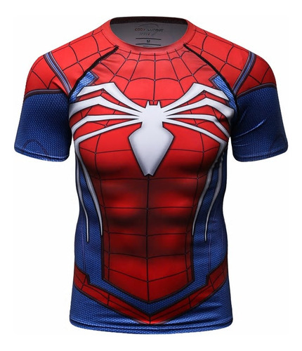 Playera Compresión Spiderman Ps4 Manga Corta