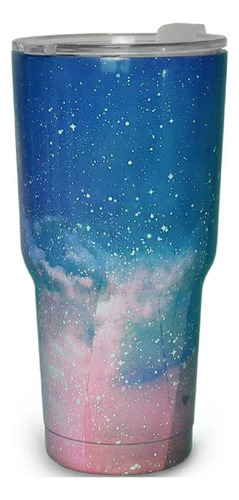 Termo De 30oz, De Acero Inoxidable, Varios Colores Galaxia Rosa