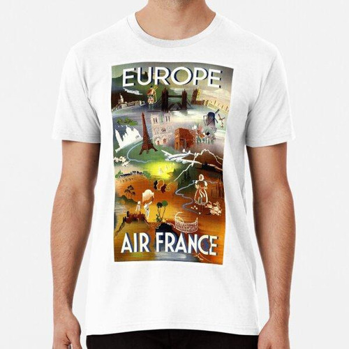 Remera  Póster De Viaje Vintage De Europa Algodon Premium