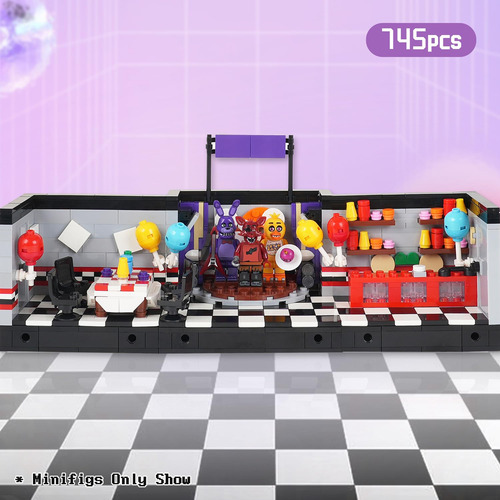 Juego De Construcción De Escenarios Fnaf Bloques Para Niños