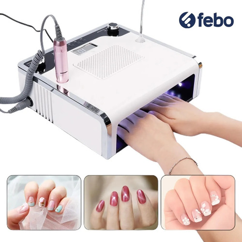 Torno Para Uñas 4 En 1 54 Led 6500 Rpm Febo