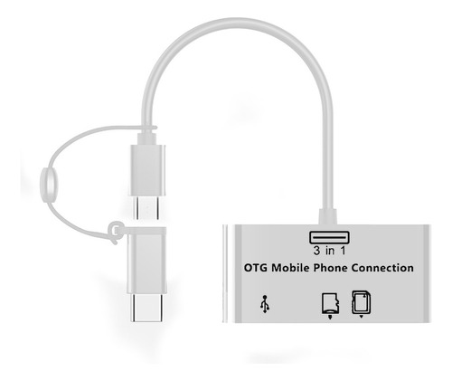 L Conexión De Teléfono Móvil Otg 3 En 1 Tipo C/micro