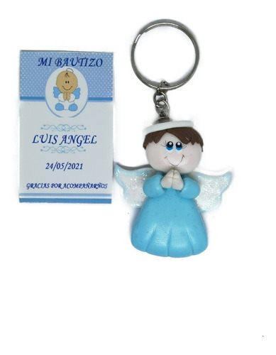 Recuerdo Llavero Presentacion Niño Angel 15 Pz +estuche8