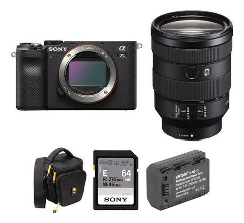 Cámara Sony A7c Mirrorless Con Lente 24-105mm Y Kit Accesor