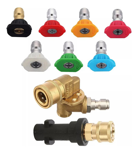 2 Kits De Adaptadores Rápidos Para Hidrolavadoras Boquillas