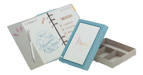 Imagem 10 de 10 de Planner A5 Cotton Azul - Ótima