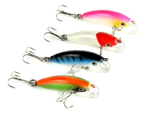 Señuelo Duro Pesca Minnow Alevino Mini Crankbait 5 Cm X 4