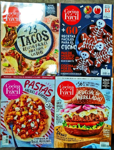 20 Revistas Diferentes De Cocina Fácil Network Televisa. (Usado)