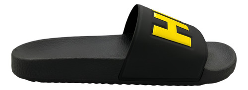 Chancla Hugo Timeout Negra/amarillo Para Baño - Original