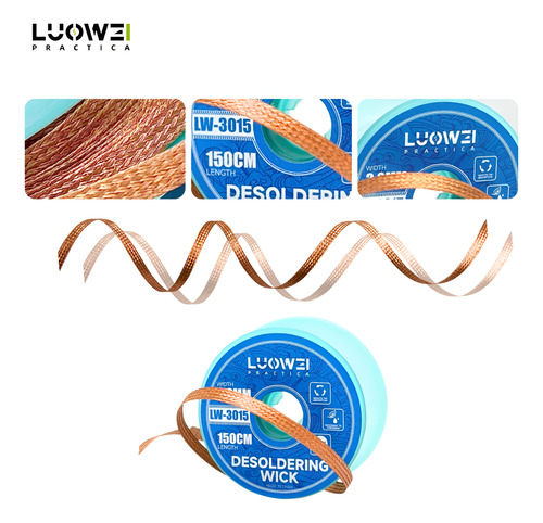 Kit Com 10 Fita Malhas Dessoldadora Lw-3015 3,0mm 150cm