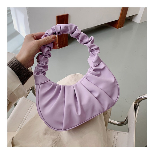 Bolsa De Hombro De Mujer Plisada Cloud Color Sólido Axila