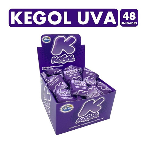 Caramelo Kegol Uva (caja Con 48 Unidades)