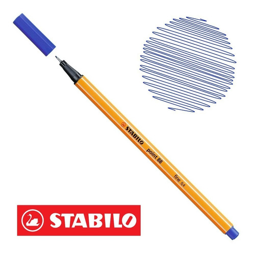 Stabilo Microfiber Point 88 X Unit Color 41 azul