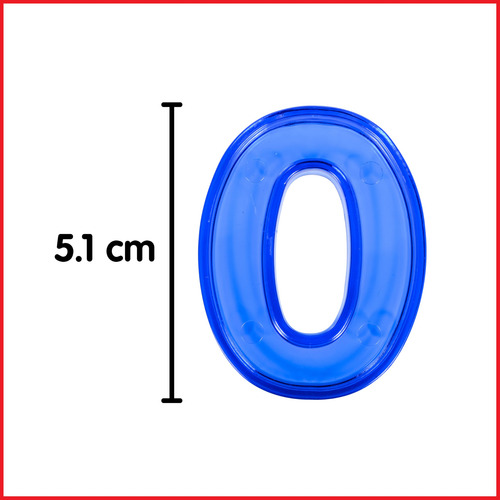 Juego De 40 Números Transparentes En Mini Frasco Colorido