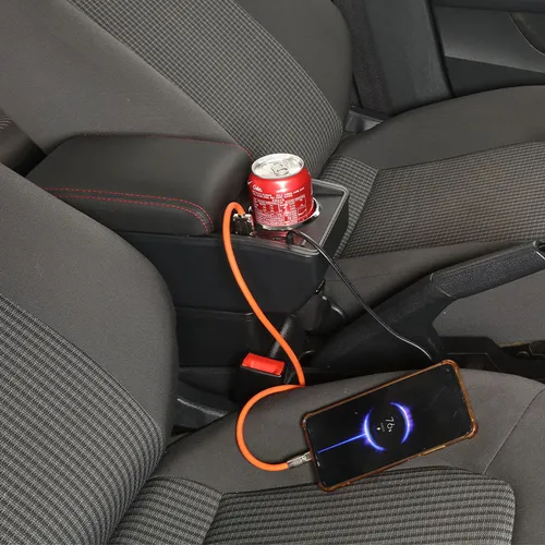 Caja De Reposabrazos Para Opel Corsa D Con Portavasos Y Dobl