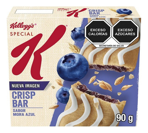 5 Pzs Kelloggs Barras De Cereal Crisp Rellenas De Mora Speci
