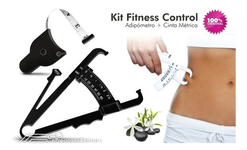 ¡ Kit Fitness Control Black Adipómetro + Cinta Métrica !!