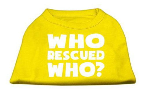 Mirage Pet Products Who Rescued Who - Camisa Serigrafiada, .