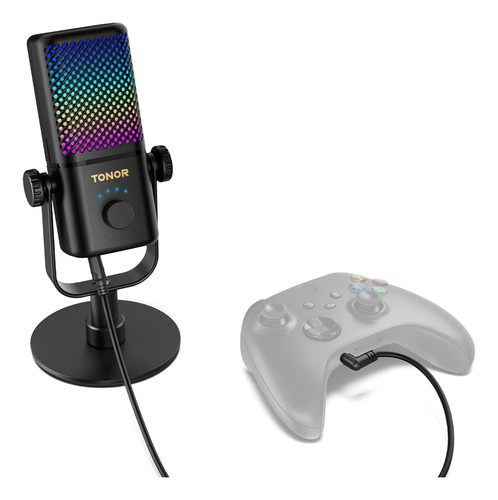 Micrófono Gaming Tonor Tcx3 Rgb Para Xbox, 30h Batería