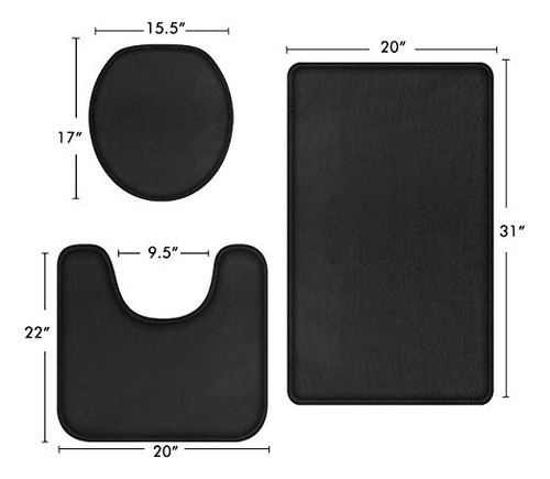 Juego De Alfombrillas De Baño De Espuma Viscoelástica Feelso