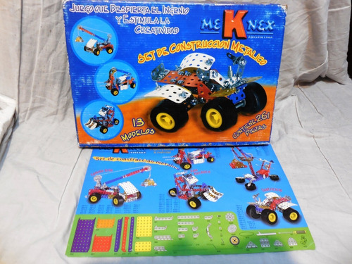 Juego De Armar Meknex Tipo Mecano Piezas De Metal Y Plastico