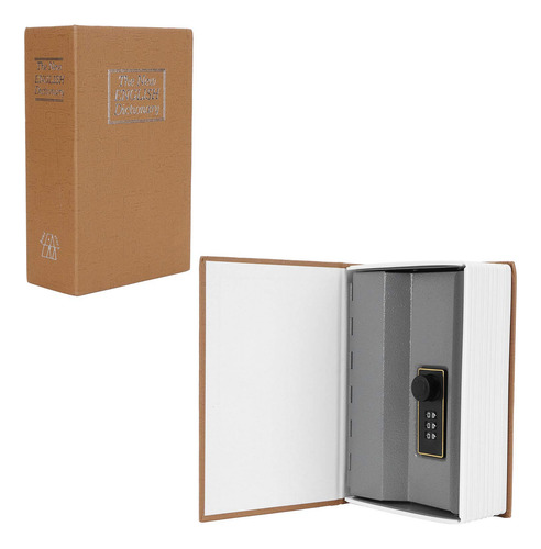 Caja Fuerte De Libro Cerradura Combinación Diccionario Simul Marrón