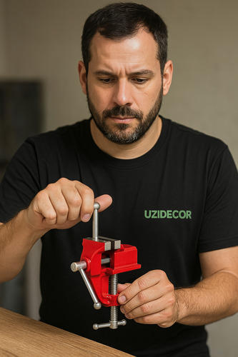 Mini Morsa Torno De Bancada Grampo 60mm Base Fixa C/nf