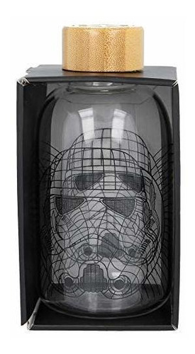 Stor Small Glass Bottle 620 Ml Star Wars Black, Medium