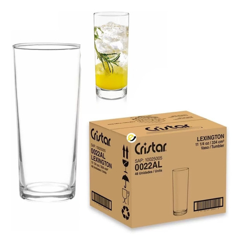 Vaso Para Mojito Bebidas Lexington En Cristal X48und De 11oz