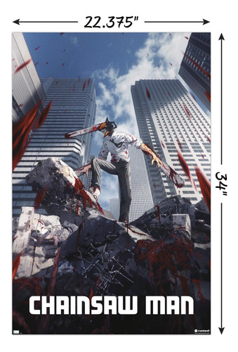 Póster De Pared Con Diseño De Chainsaw Man