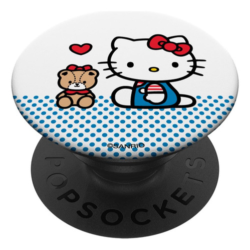 Hello Kitty Cute Teddy Bear Heart - Soporte Y Agarre Para Te