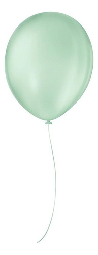 Balão De Festa Látex Liso - Cores - 9  23cm - 50 Unidades Cor Verde Hortelã