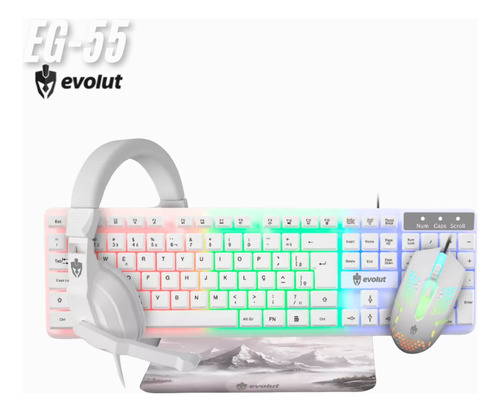 Kit Monitor 19'' Hdmi E Vga + Teclado, Mouse E Headset Eg-55