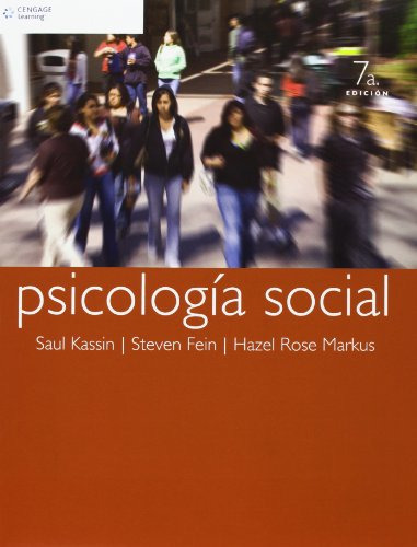 Libro Psicologia Social 7'edicion De Kassin Saul Cengage Lea