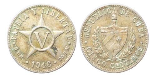 Cuba 5 Centavos 1946 Cu#01 (Usado)