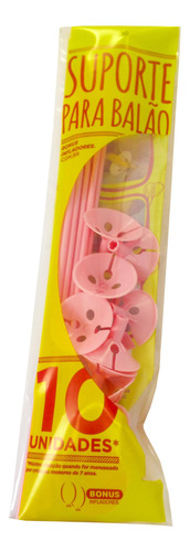 Pega Balão Rosa 30cm - Bonus Infladores