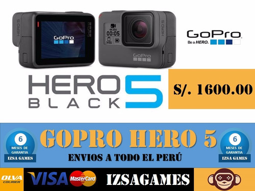 Gopro Hero 5 Negro 12mp 4k