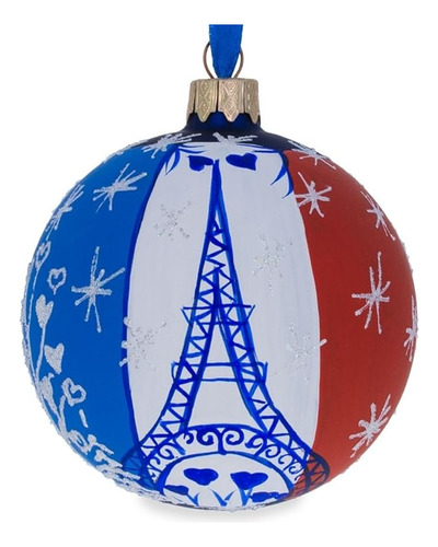 Torre Eiffel Paris Francia Bola De Cristal Adorno De Navidad