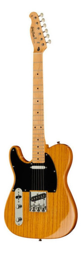 Guitarra Eléctrica Harley Benton Vintage Series Te-52 Telecaster De Fresno Natural Brillante Con Diapasón De Arce