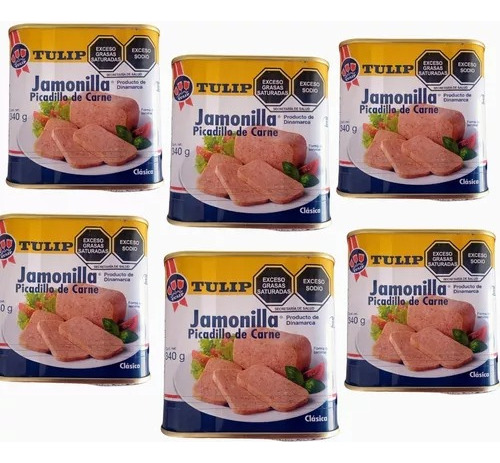 6 Piezas De Tulip Jamonilla Picadillo De Carne De Cerdo 340g